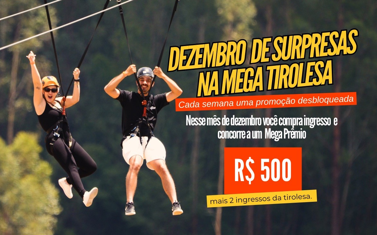  Dezembro de Surpresas na Mega Tirolesa de Pedra Bela!